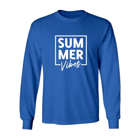 Summer "SUM MER Vibes" Adult Long Sleeve T-shirt