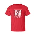 thumbnail image 1 of Summer "SUM MER Vibes" Adult Short Sleeve T-shirt, 1 of 4