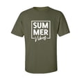 thumbnail image 1 of Summer "SUM MER Vibes" Adult Short Sleeve T-shirt, 1 of 4