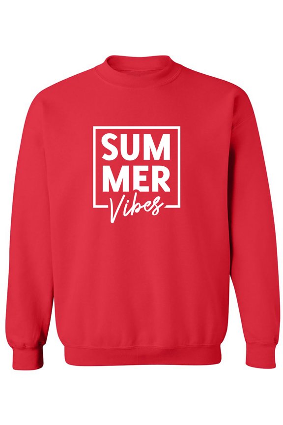 Summer "SUM MER Vibes" Crewneck Sweatshirt
