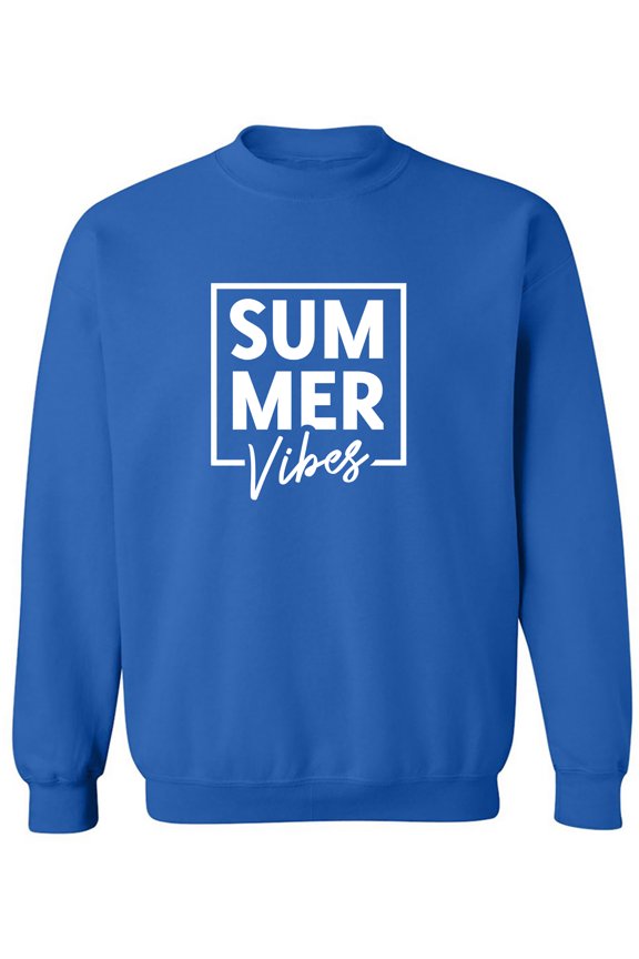 Summer "SUM MER Vibes" Crewneck Sweatshirt