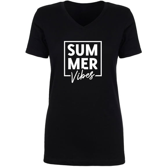 Summer "SUM MER Vibes" Womens V-Neck T-Shirt