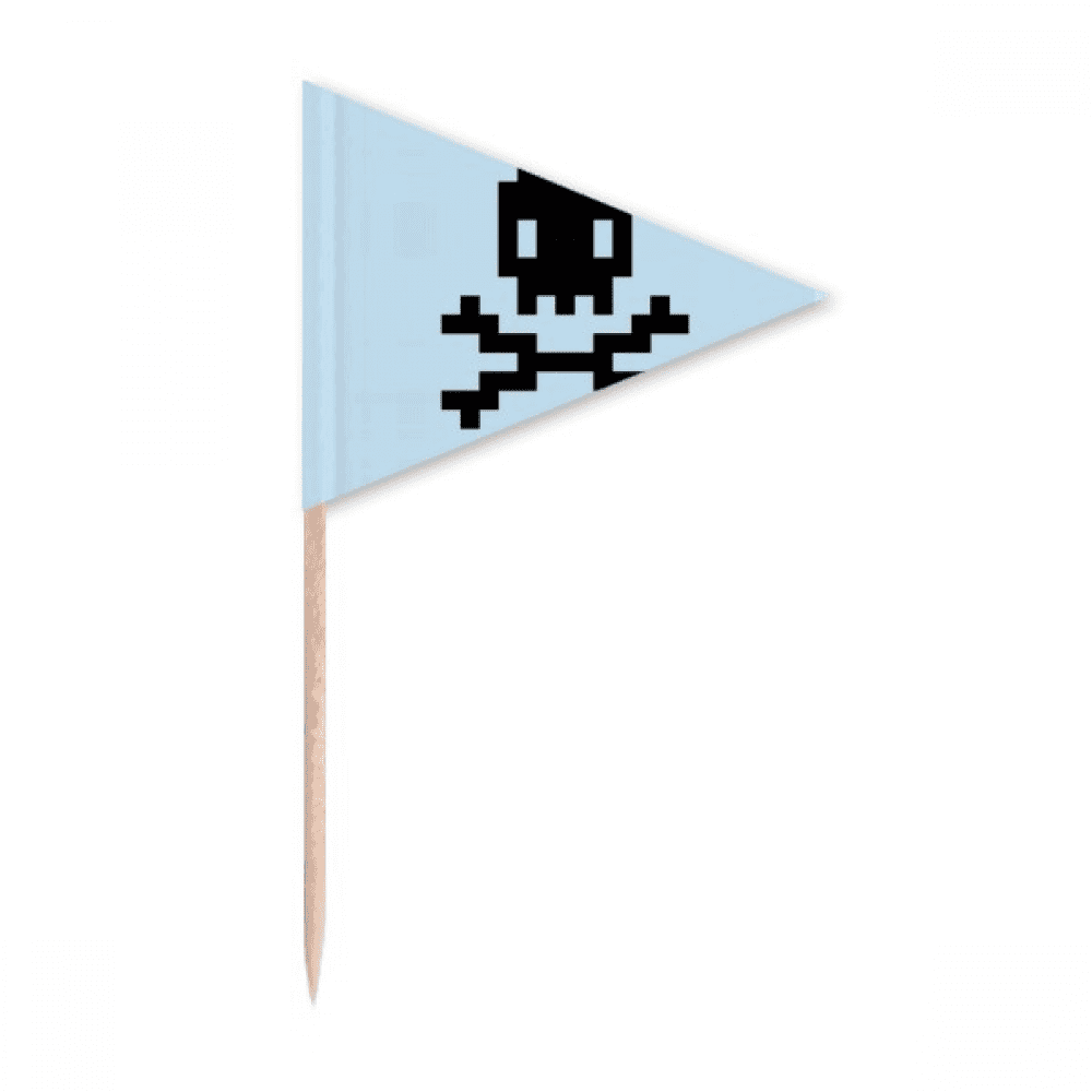 Summer Sail Priate Danger l Pixel Toothpick Triangle Cupcake Toppers ...