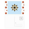 thumbnail image 1 of Summer Sail Rudder Pixel Art Deco  Fashion Basketball Postcard Set Thanks Card Mailing Side 20pcs, 1 of 3