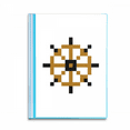thumbnail image 1 of Summer Sail Rudder Pixel Art Deco  Fashion Book Sheet Protectors Portfolio Binder Folder, 1 of 3
