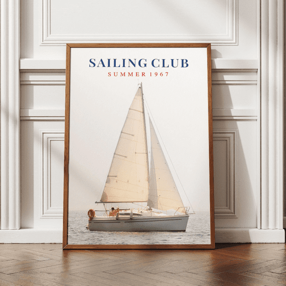 Summer Sailboat Old Money Fashion Poster, Poster Home Decor , Poster Print Only
