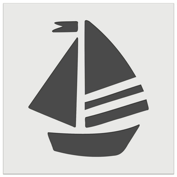 Summer Sailboat Sailing DIY Cookie Wall Craft Stencil - 3.5 Inch