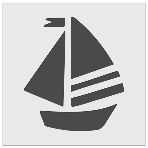 Summer Sailboat Sailing DIY Cookie Wall Craft Stencil - 4.5 Inch