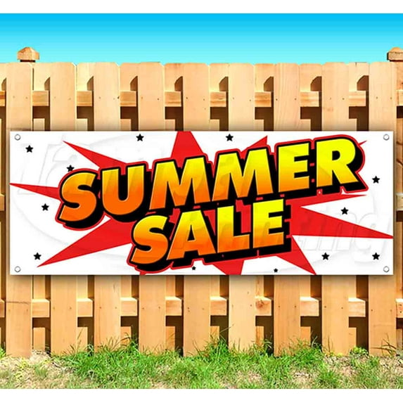 Summer Sale 13 oz Vinyl Banner With Metal Grommets