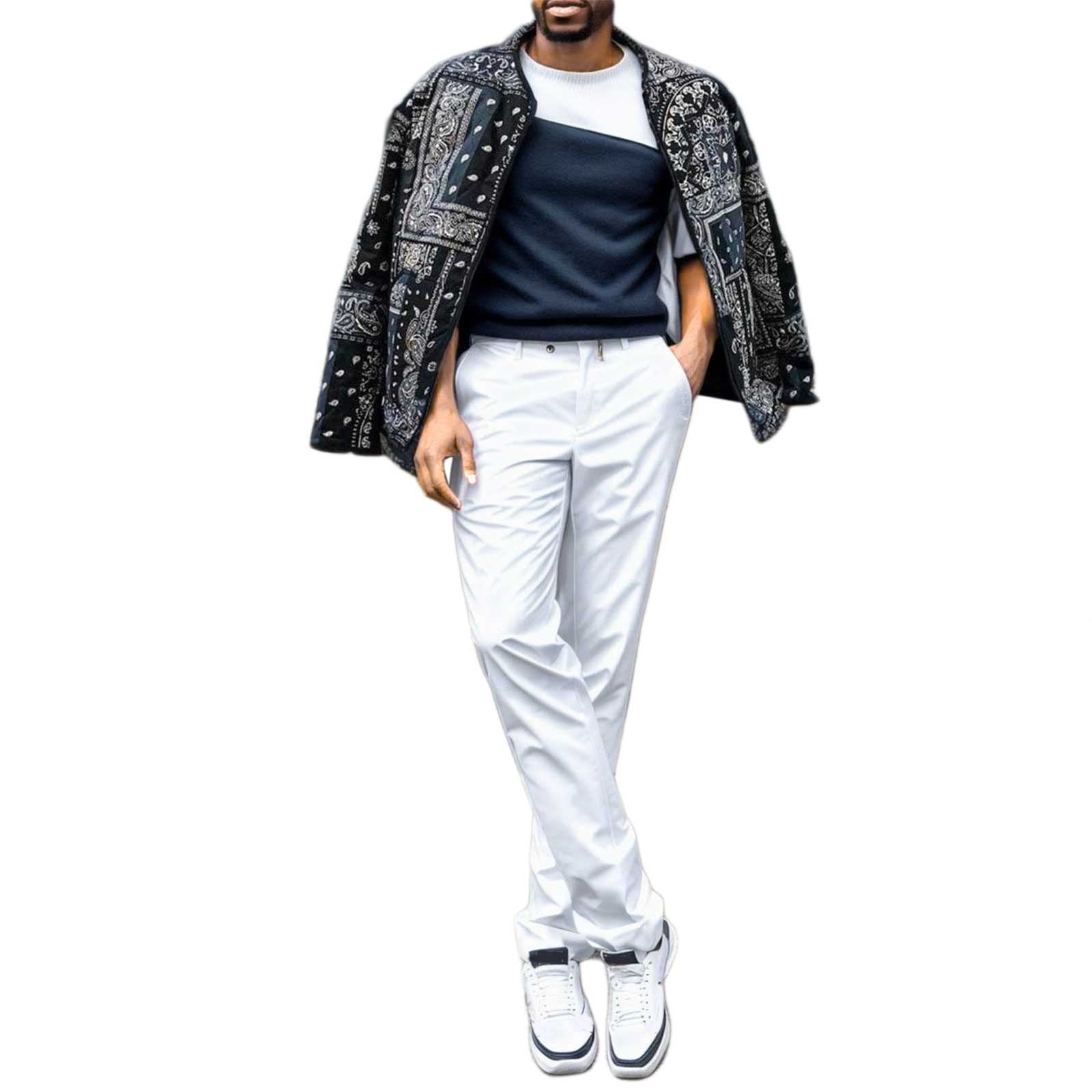 Summer Sale 2024, Men's Solid Color Fashion with Artistic Long Sleeved