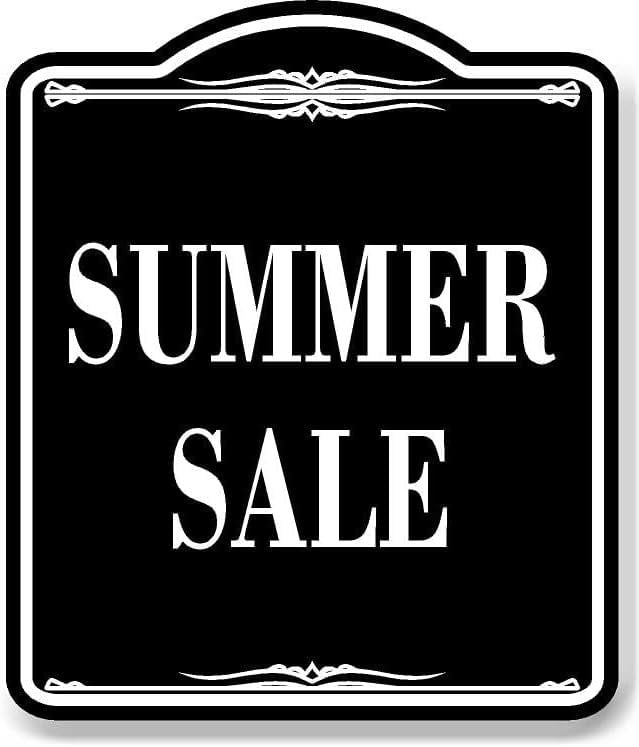 Summer Sale BLACK Aluminum Composite Sign, 20"x24"