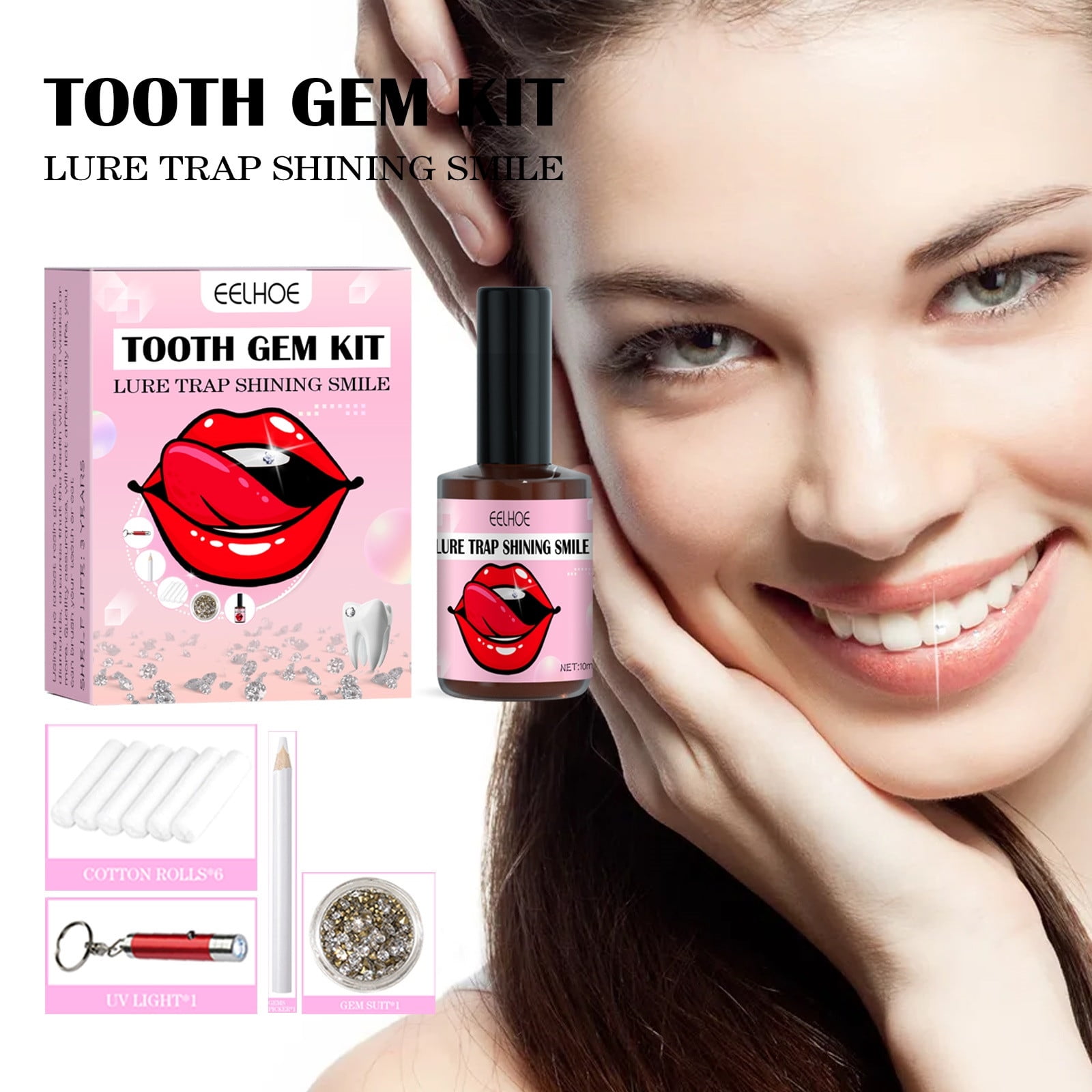For US, Tooth Gem Kit for Teeth, DIY Crystals Jewelry Kit Teeth Gems Kit  with Glue and Light, Professional Fashionable Tooth Crystal Kit for Teeth, Teeth  Jewelry Starter kit $19.99 Dm Me