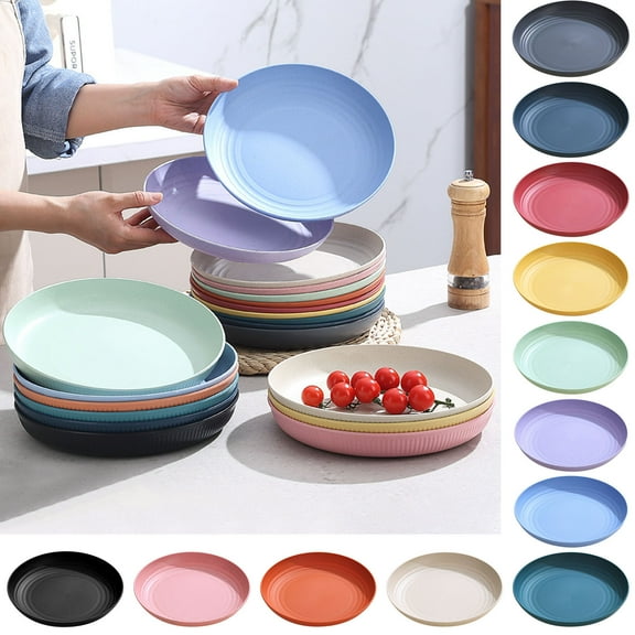 Summer Sale, Vsgery Household Fruit Snack Plat, Snack Garbage Plates, BPA-Free, Eco-Friendly, Dishwasher Safe, for Kids, Party Supplies, School Snacks|Plastic,Navy Blue