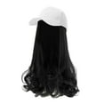 thumbnail image 1 of Summer Sales Under $5 Baseball Caps GIJNRIUIUA Baseball Cap with Wig Baseball Hat with Attached Long Pear Roll Curly Adjustable Curly Hairpiece with Baseball Hat Cap Wig for Women, 1 of 3