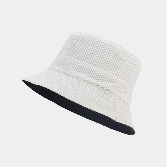 Summer Sales Under $5 Beige Fishing Hat GIJNRIUIUA Men's and Women's Autumn and Winter Corduroy Fisherman's Hat Double Wear Basin Hat Visor Baseball Hats