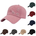 thumbnail image 1 of Summer Sales Under $5 Black Baseball Caps GIJNRIUIUA Distressed Baseball Cap Dad Hats for Men Women Washed Cotton Trucker Hat Adjustable Profile Caps Baseball Hats, 1 of 3
