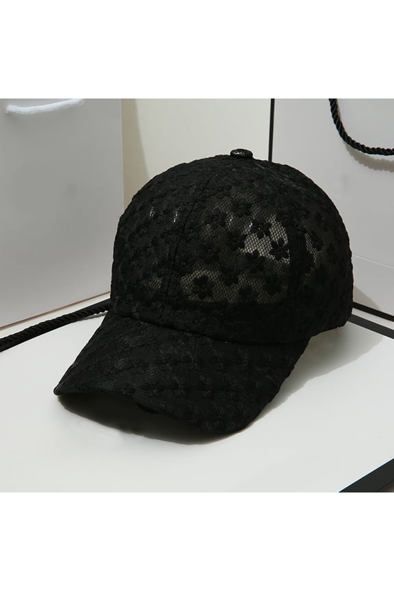 Summer Sales Under $5 Black Classics Retro Trucker Cap GIJNRIUIUA Sun Shading And Sunscreen Korean Version Lace Cap Fashion Casual Hollow Baseball Cap Trucker Hats
