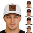 thumbnail image 1 of Summer Sales Under $5 Dark Gray Structured Mesh Baseball Cap GIJNRIUIUA Leather Label Baseball Cap Personalized Net Cap Outdoor Fashionable Sun Hat Men's and Women's Driver Caps Accessories Golf Hats, 1 of 6