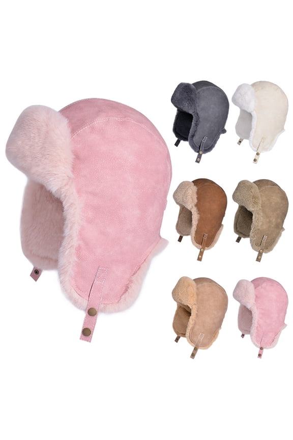 Summer Sales Under $5 Gold Knit Cuffed Cap GIJNRIUIUA Autumn and Winter Thick and Warm Lei Feng Hat Female Couple with Velvet Ear Couple Riding Cold Warm Hat Thick Hat Muslim Hat Women