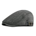 thumbnail image 1 of Summer Sales Under $5 Gray1 Cabbie Flat Hat GIJNRIUIUA Adjustable Beret Hat Keep Warm Lightweight British Style Gentleman Men for Travel Men's Winter Warm Hat British Retro Beret Middle and Elde, 1 of 5