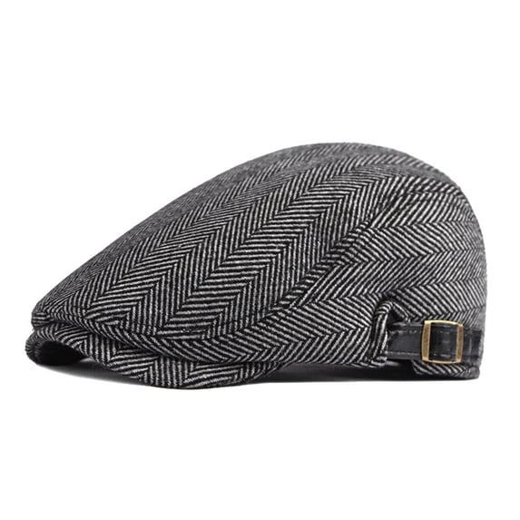Summer Sales Under $5 Gray1 Cabbie Flat Hat GIJNRIUIUA Adjustable Beret Hat Keep Warm Lightweight British Style Gentleman Men for Travel Men's Winter Warm Hat British Retro Beret Middle and Elde