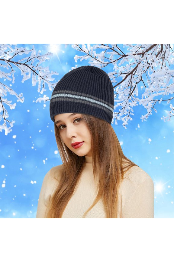 Summer Sales Under $5 Navy Knit Short Watch Cap GIJNRIUIUA Outdoor Neutral Warm Winter Hats Knitted Printing Plush Adult Hat Keep Baseball Caps Beret Hat