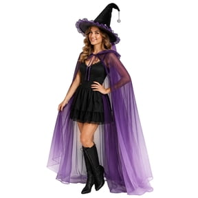 Summer Sales CNJKEHIUV Under $11 Witch Cape Costume Ladies Women's Photo Props Masquerade Lightweight Lace Medieval Purple One Size