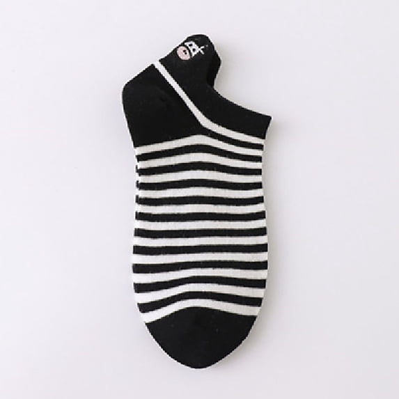 Summer Sales CNJKEHIUV Under $5 Women's Cute Animal Pattern Ankle Socks, Japanese Style Cotton Cow Cat Embroidery Socks K One Size 1 Pair