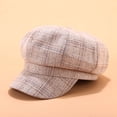 thumbnail image 1 of Summer Sales Under $5 Beige Classic Beret Cap GIJNRIUIUA Women Winter Solid Hat Beret Cap Korean Painter Newsboy Newsboy Flat Cap, 1 of 2