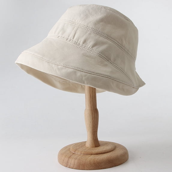 Summer Sales Under $5 Beige Foldable Wide Brim Beach Fishing Hat GIJNRIUIUA Womens Holiday Hat Sun Summer Sun Fishermans Hat Summer Hats