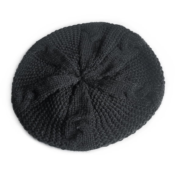 Summer Sales Under $5 Black Beret Hats for Women GIJNRIUIUA Women Lady Knitted Beret Baggy Beanie Crochet Hat Winter Ski Knitted Cap Trucker Hats