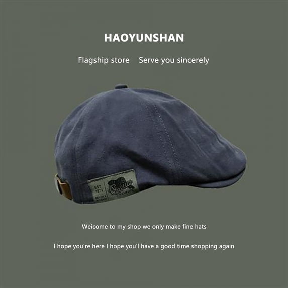 Summer Sales Under $5 Blue Newsboy Flat Cap GIJNRIUIUA Men Summer Beret British Solid Color Adjustable Men Beret Hat Painter Hat Baseball Hats
