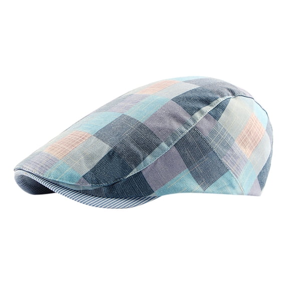 Summer Sales Under $5 Blue Paperboy Hats for Men GIJNRIUIUA Unisex Cotton Flat Cap Beret Newsboy Cabbie Hat Casual & Dress Beach Hats