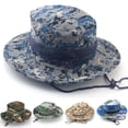 thumbnail image 1 of Summer Sales Under $5 Green Wide Straw Hat GIJNRIUIUA Fisherman Hat Cotton Blend Camouflage Outside Women Fishing Cap, 1 of 2