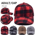 thumbnail image 1 of Summer Sales Under $5 Grey Baseball Cap GIJNRIUIUA Unisex Low Profile Cotton Baseball Cap Plaid Soft Unconstructed Adjustable Size Dad Hat Golf Hats, 1 of 5