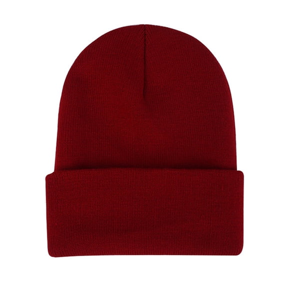 Summer Sales Under $5 Wine Red Winter Skull Cap GIJNRIUIUA Four Seasons Hats Knitted Cap for Men & Women & Teen Muslim Hijab Cap