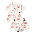 thumbnail image 1 of Summer Sales Womens Pajama Sets Satin Funny Pumpkin Print Fall Matching Loungewear Halloween Pajama Sets for Women 2 Piece, 1 of 7