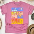 thumbnail image 1 of Summer Salt in the Air Sand in My Hair Beach Lettering Graphic Tee, Heliconia, Size 3XL, 1 of 6