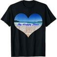 thumbnail image 1 of Summer Sand Beach Sea Ocean Is My Happy Place Gift Present T-Shirt Black X-Large, 1 of 4