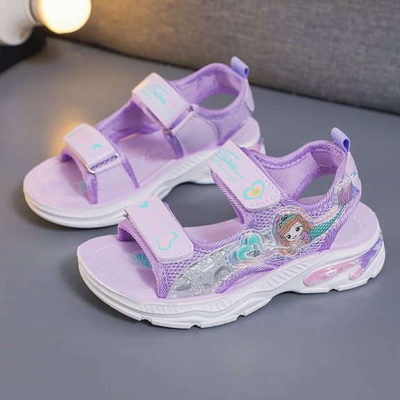 Summer Sandals For Girls Fashion Hundred Leisure Kids Beach Shoes Non-slip Soft Bottom Beach Shoes New