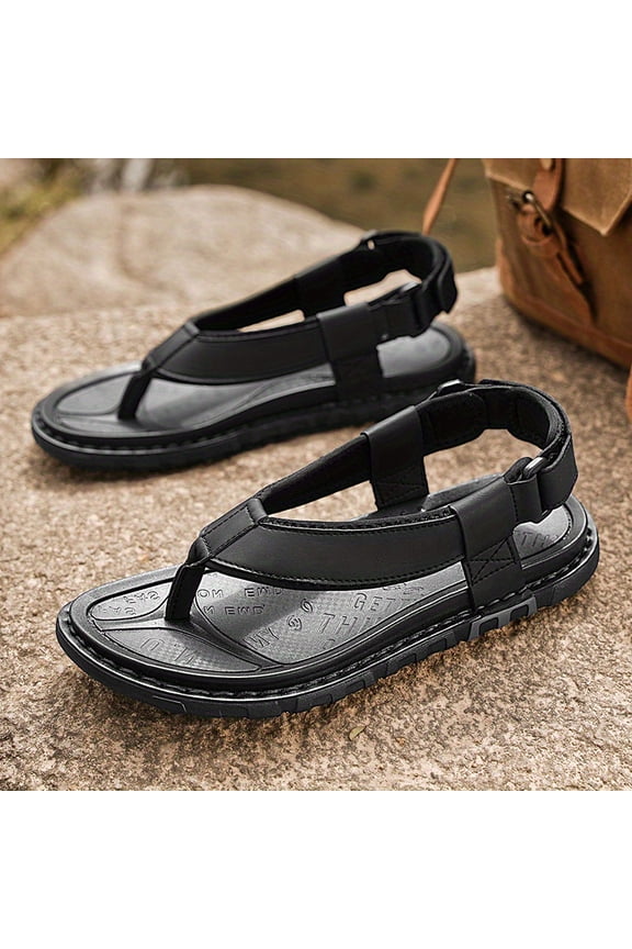 [Summer Sandals] Soft Summer Men's Flat Toe Sandals | Beach Slippers Soft Sole