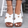 thumbnail image 1 of Summer Sandals, Wide Width Shoes for Women, Dressy Flat Sandals for Women, Womens Slingback Sandals, Peep Toe Low Block Heel Sandals for Women, Leather Insole Comfort Sandals, White 8.5, 1 of 7