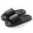 thumbnail image 1 of Summer Sandals For Women 2026 Home Slippers Suitable For All Seasons Couples Indoor And Outdoor Thick-Soled Soft-Soled Lightweight Bathroom Slippers Black Summer Slippers Size 6.5-7, 1 of 6
