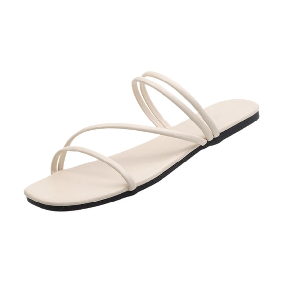 Summer Sandals for Women 2026 - Memory Foam Insole Beach Flip Flops Non Lightweight Double Strap Womens Sandals