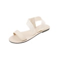thumbnail image 1 of Summer Sandals for Women Flat Sandals with Elastic Straps,Open Toe Slip-On Shoes, 1 of 9