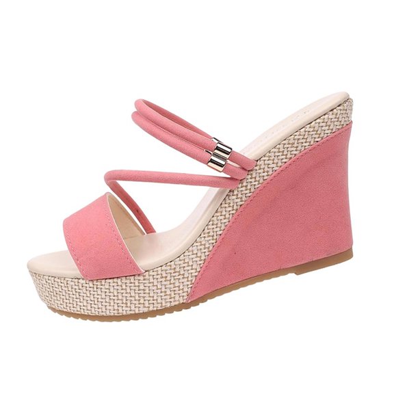 Summer Sandals for Women Versatile Two-Way Breathable Wedge Heel Comfortable Sandals