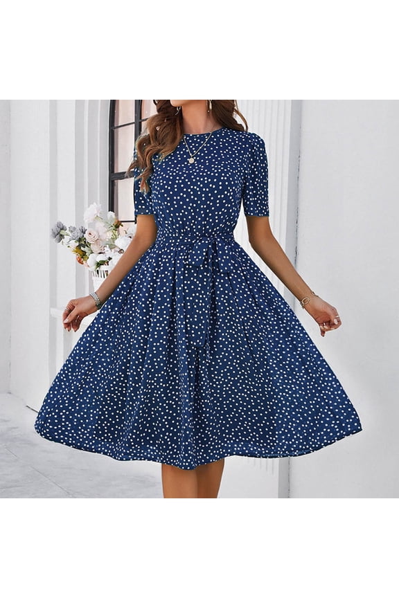 Summer Satin Solid Color Closed Waist Loose V Neck Leaf Swing Women's Dress Maxi Dresses for Women Summer Smocked Dresses for Women Casual Sleeveless Floral Print Dress Womens Stretch Dresses Women