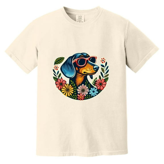 Summer Sausage Dog Dachshund In Sunglasses Beach Comfort Color T-Shirt, Unisex, up to size 4XL