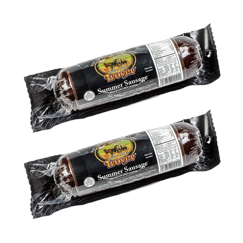 Summer Sausage Plain from Amish Country Slice and Enjoy Pack of 2