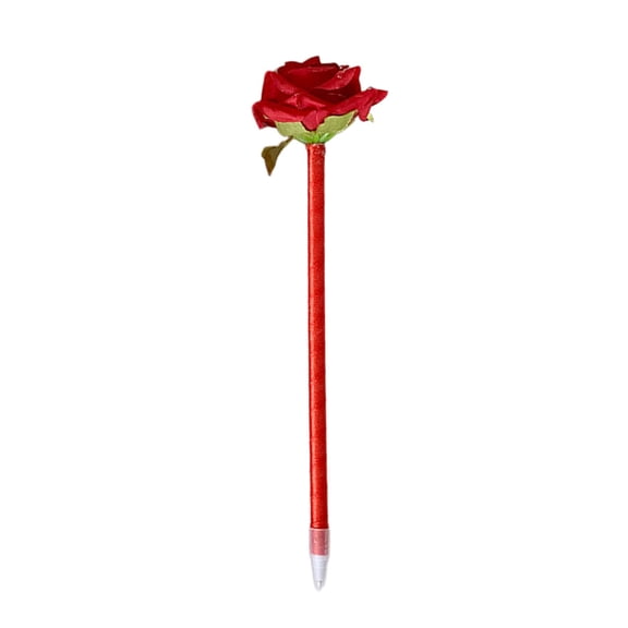Summer Saving!Back_to_School Saving!School_Supplies!Under $1 dollars!Ballpoint Pens, Simulation Flower Ballpoint Pen y Gift Pen Festal Event Prop Pen Creatives Rose Shaped Pen 1ml, Red